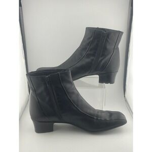 Sesto Meucci vintage 90's architectural black leather boots Italy sz 10.5